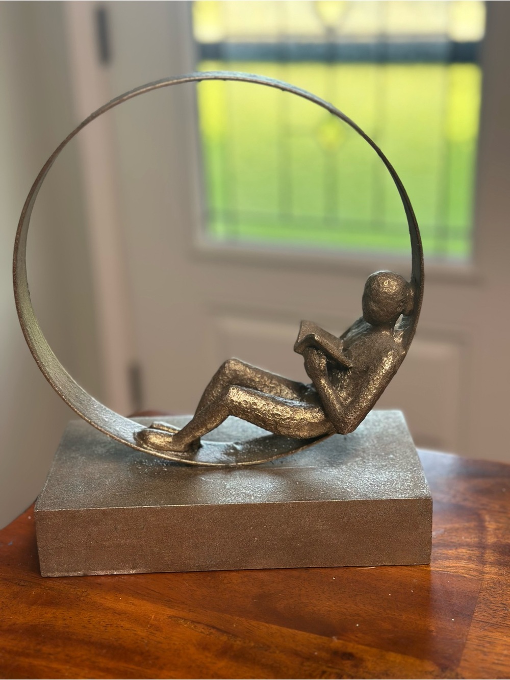 Uttermost Silver-Leaning Reader Circle Sculpture